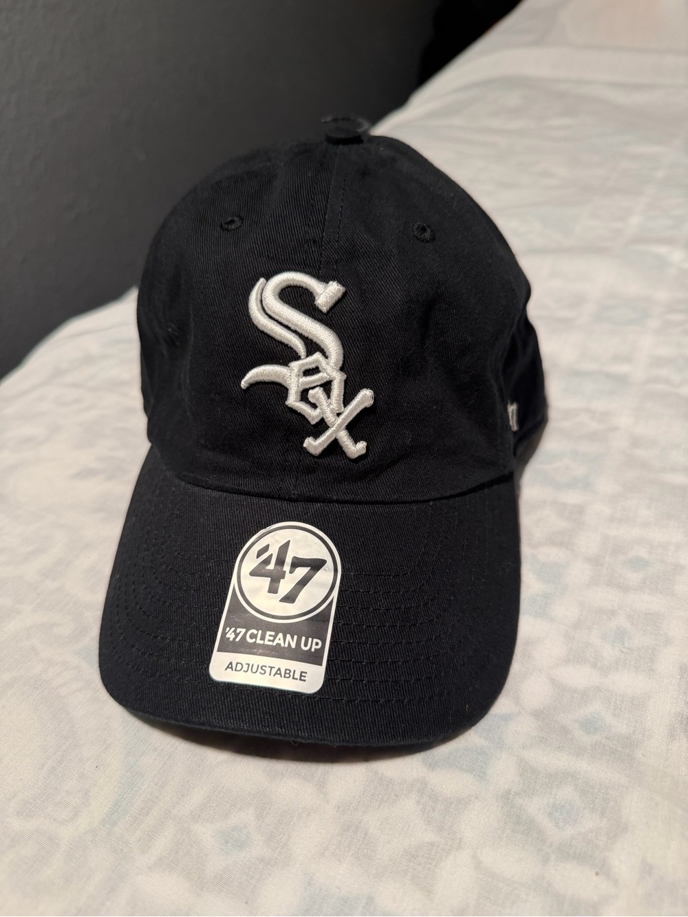 '47 Black White Chicago White Sox Relaxed Baseball Cap adjustable unixes